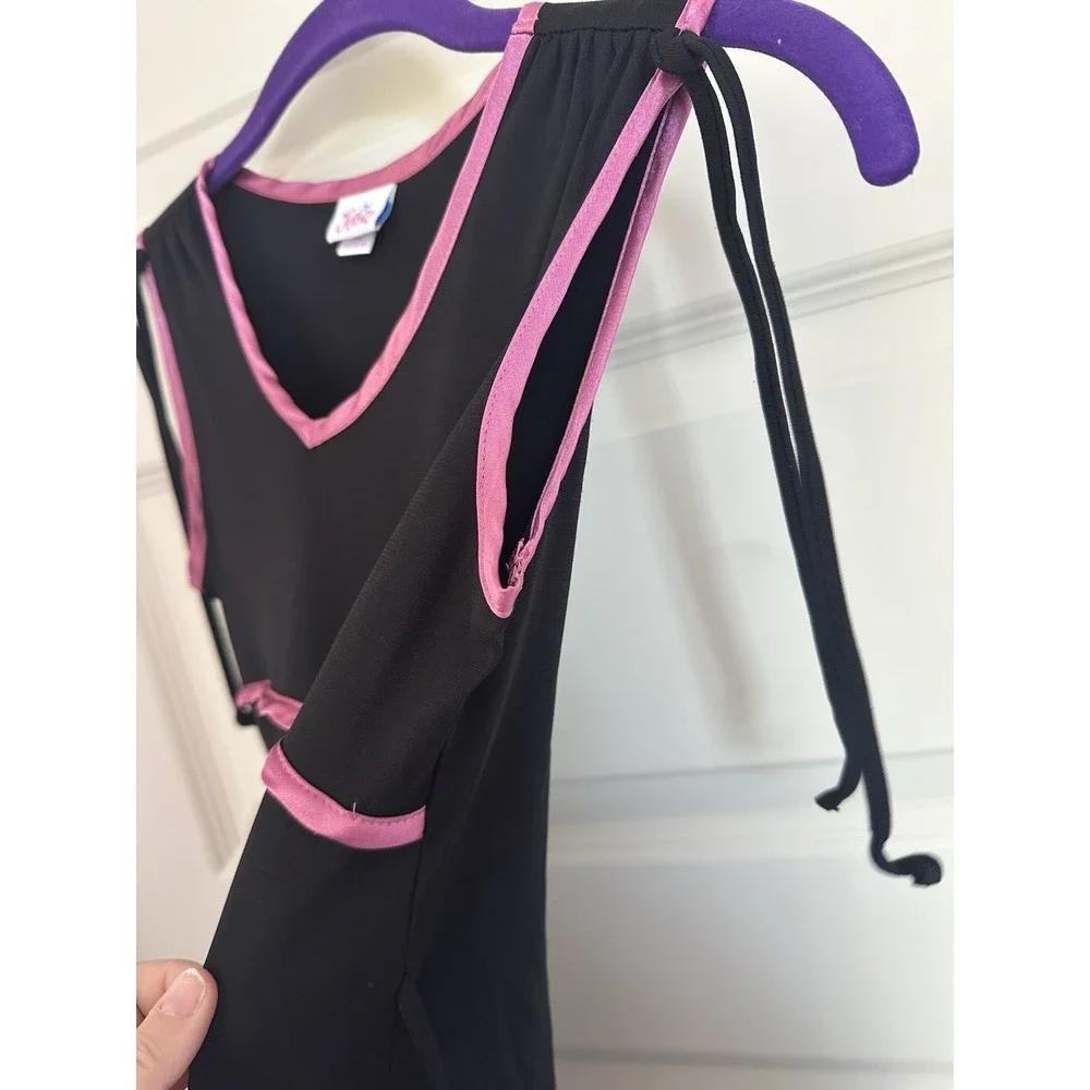 Justice Girls Dress Size 10 Black‎ & Pink Sleeveless Made In USA